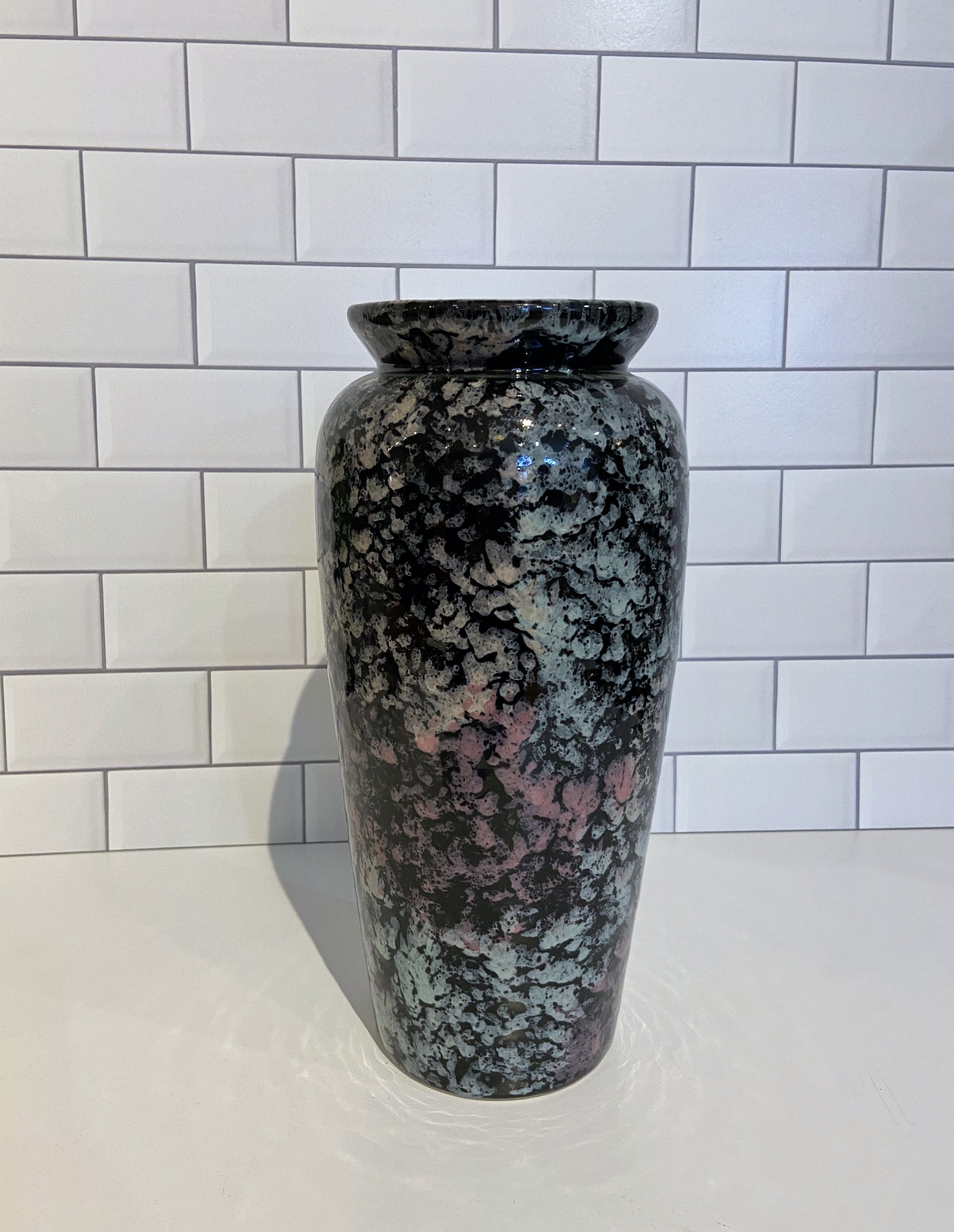 Black Splatter Vase
