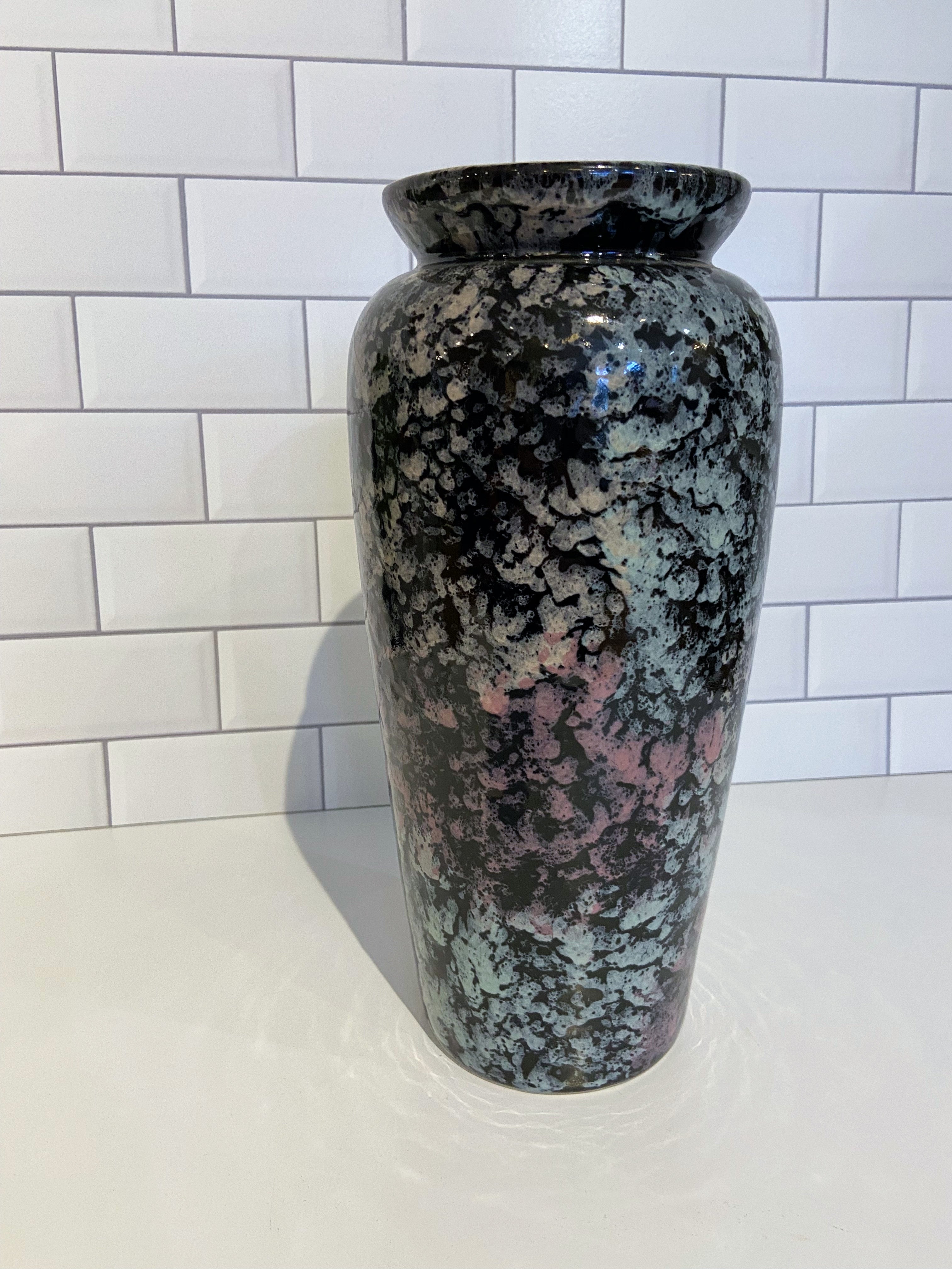 Black Splatter Vase